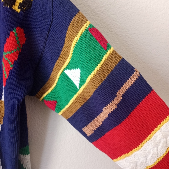 Men's Colorful Sports-Themed Sweater - Picture 9 of 11